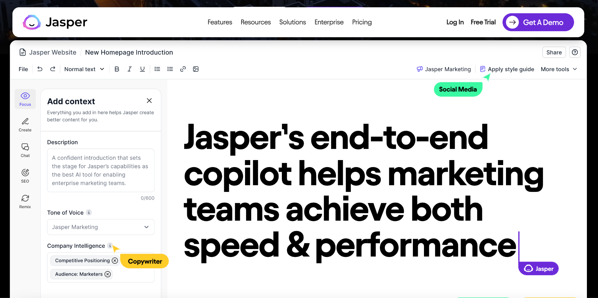 Jasper AI for content marketers